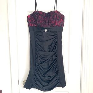 Fuschia&Black Cocktail Dress